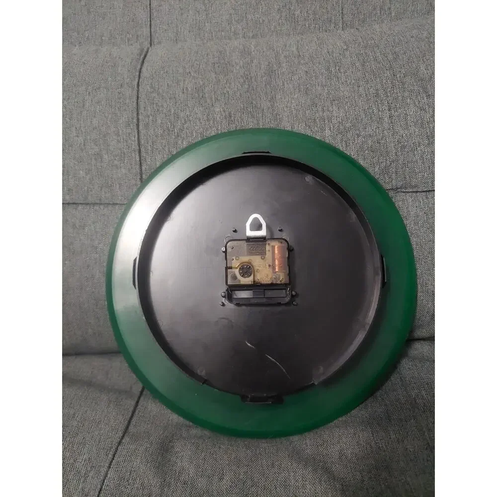 Vintage 1980's Umbra Translucent Green Decorative Wall Clock Some Scuffs